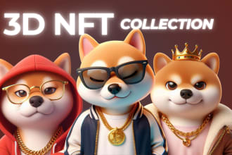create 3d nft characters and high quality nft art collection