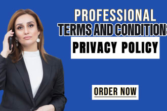 draft terms and condition, privacy policy and disclaimer