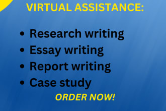 do essay writing, research writing, case study, and report writing