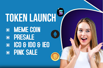 create token presale, solana meme coin website dapp, ico launchpad