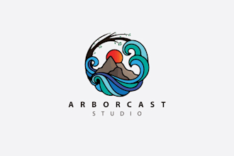 do elegant, epoxy, wood work, education logo design for you