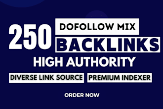 provide high authority mix seo backlinks