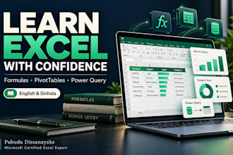 teach you excel formulas pivottables and power query online