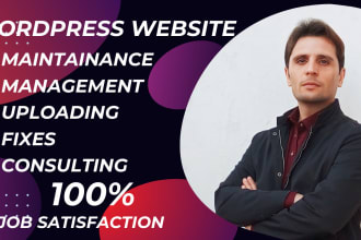maintain your wordpress website, fix, uploading, consulting, virtual assistant
