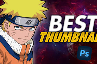 draw cartoon youtube thumbnail within 24 hours