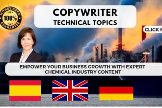 write about technical issues in the chemical industry