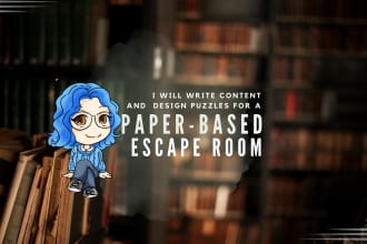 write the story and design puzzles for your escape room book