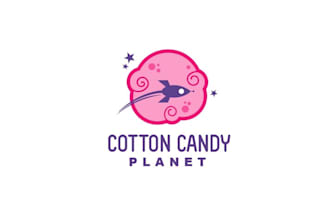 design good looking cotton candy logo