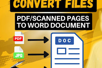 retype or convert pdf to word document