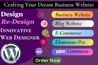 design an eye catching business website on wordpress
