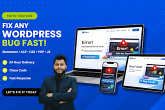 fix wordpress bugs, elementor, acf, CSS and PHP