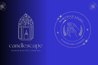 do business candle logo design or minimalist design