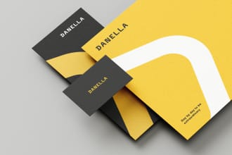 design a modern business card and stationery