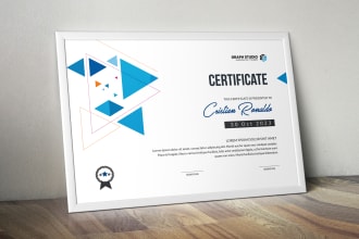 do a professional certificate design