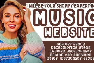 design redesign music shopify store music website  artist music instrument store