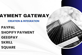 create and integrate shopify payment gateway, paypal