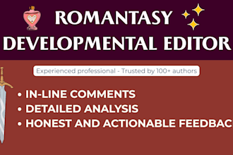 critique and developmentally edit your romantasy novel