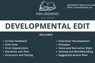 provide a developmental edit for your novel