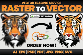 convert raster logo and images into high resolution vector files