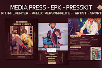 do mediakit, epk, dossier press kit for influencer, sportif, brands,ugc creator