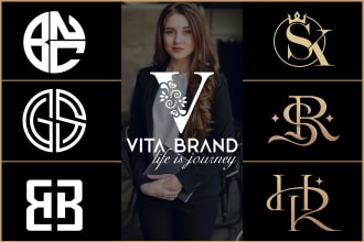do modern minimalist luxury initial monogram  clothing brand text initial logo