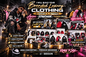 branded luxury clothing shopify store anime clothing store street wear website