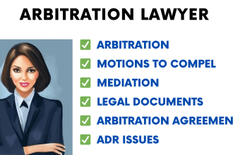 be your lawyer for arbitration and mediation disputes