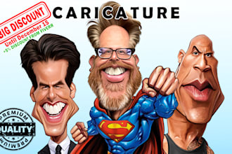 draw a realistic cartoon caricature from your photo