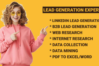 be b2b lead generation and linkedin lead generation expert