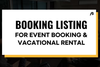 set up booking list on event booking, vrbo, airbnb,  vacation rental website