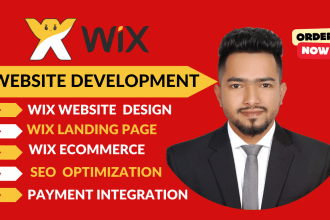 design or redesign wix landing page, wix website or online store