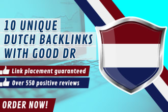 create 10 unique dutch links with great domain rank
