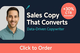 be your persuasive sales copywriter for landing pages emails and funnels