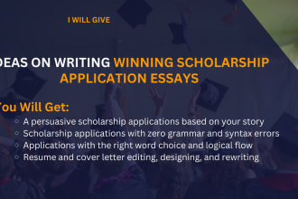 edit and proofread scholarship applications and essays