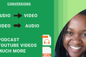 do conversions of files from audio to video and from video to audio
