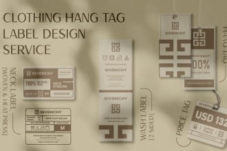 create luxury hang tag and label design for fashion business