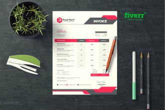 create invoice design quotation template and letterhead