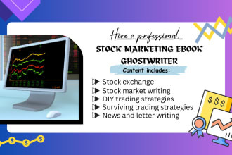 ghostwrite your stock market, cryptocurrency, forex trading and investment ebook