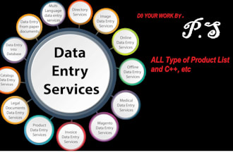 do data entry , shopify product list and blogs comments