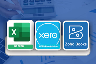 setup and do bookkeeping in xero zoho books and excel
