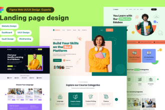 do modern website UI UX and landing page design in figma