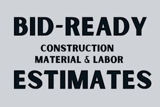 construction material takeoff and cost estimation