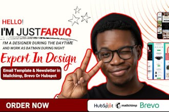 design or redesign editable brevo hubspot mailchimp email template newsletter