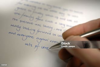 do handwriting any notes, any letter, word