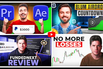 design an attractive finance and trading youtube thumbnail