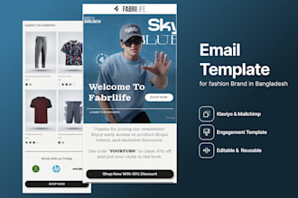 setup klaviyo email flows and template design for shopify