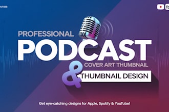 professional podcast cover art and spotify thumbnail design