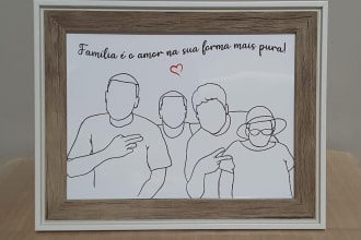 illustrate the silhouette of your family