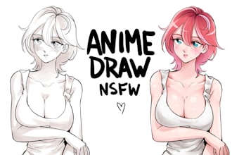 draw your characters anime style nsfw