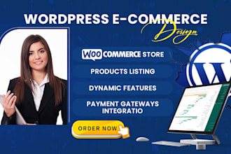 design wordpress ecommerce website, woocommerce website or online store